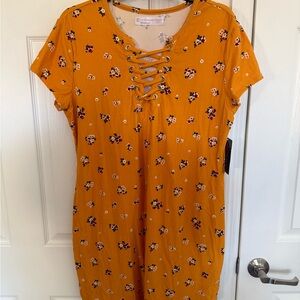 No Boundaries Yellow Floral Dress